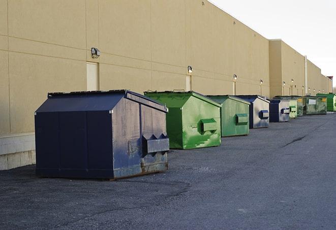 dumpsters lined up waiting to be filled with construction waste in Newcastle WA